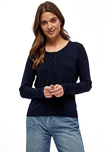 Minus New Laura Knit Cardigan Größe XS | Blaue Strickjacke Damen | Damen Strickjacke Mit Rundhalsausschnitt | Leichte Kurze Strickjacke Damen | Frühling Cardigan Damen Kurz von Minus