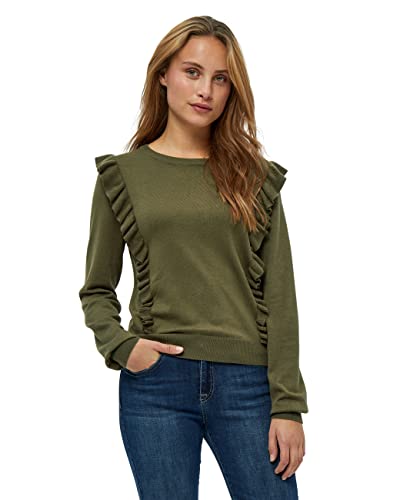 Minus Vesia Stricken Frill Pullover Pullover Damen In Türkis Herbst Pulli Damen Größe M von Minus