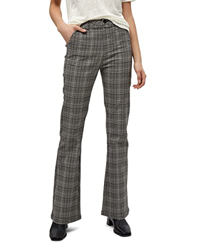 Minus Women's Carma Flared Pants, Wood Smoke Checked, 6 von Minus