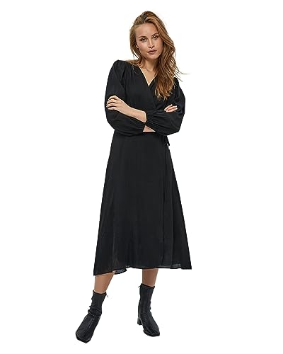 Minus Women's Josia Wrap Dress, Black, 16 von Minus