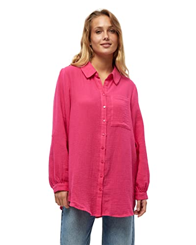 Minus Women's Mavina Oversize Shirt, Pink Flamingo, 14 von Minus