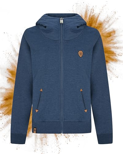 Minute Zipper Hoodie Herren - Hoch schließender Reißverschluss Sweatjacke,Zip Hoodies Ideal für Jede Jahreszeit (XL Helles Marineblau) von Minute