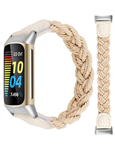 Minyee Geflochtenes Band kompatibel mit Fitbit Charge 5 Bändern für Frauen Mädchen, elastische Solo Loop dehnbares Designer süßes Nylon Armband weich schlank gewebtes Ersatzarmband Zubehör für Charge Minyee Geflochtenes Band kompatibel mit Fitbit Charge 5 Bändern für Frauen Mädchen, elastische Solo Loop dehnbares Designer süßes Nylon Armband weich schlank gewebtes Ersatzarmband Zubehör für Charge von Minyee