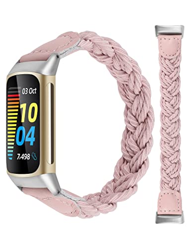 Minyee Geflochtene Bänder, kompatibel mit Fitbit Charge 6/Charge 5, für Damen und Mädchen, dehnbar, Solo-Loop, elastisch, niedliches Nylon-Armband, weich, schmal, gewebt, Ersatzarmband, Zubehör für Minyee Geflochtene Bänder, kompatibel mit Fitbit Charge 6/Charge 5, für Damen und Mädchen, dehnbar, Solo-Loop, elastisch, niedliches Nylon-Armband, weich, schmal, gewebt, Ersatzarmband, Zubehör für von Minyee