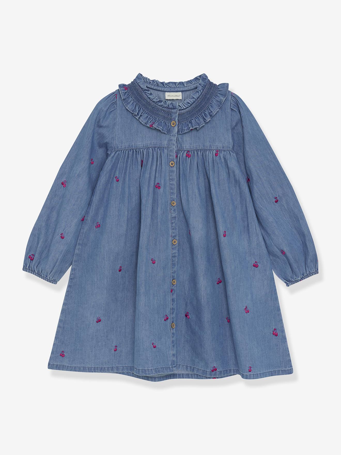 Jeanskleid mit Kirsch-Stickerei Mädchen MINYMO von Minymo