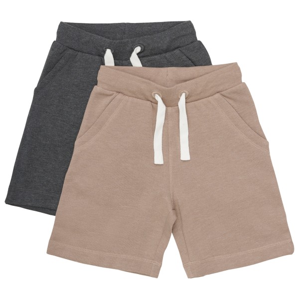 Minymo - Boy's Basic 53 Sweat Short (2-Pack) - Shorts Gr 80 braun von Minymo
