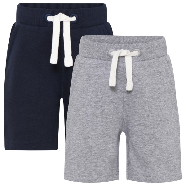 Minymo - Boy's Basic 53 Sweat Short (2-Pack) - Shorts Gr 92 grau von Minymo