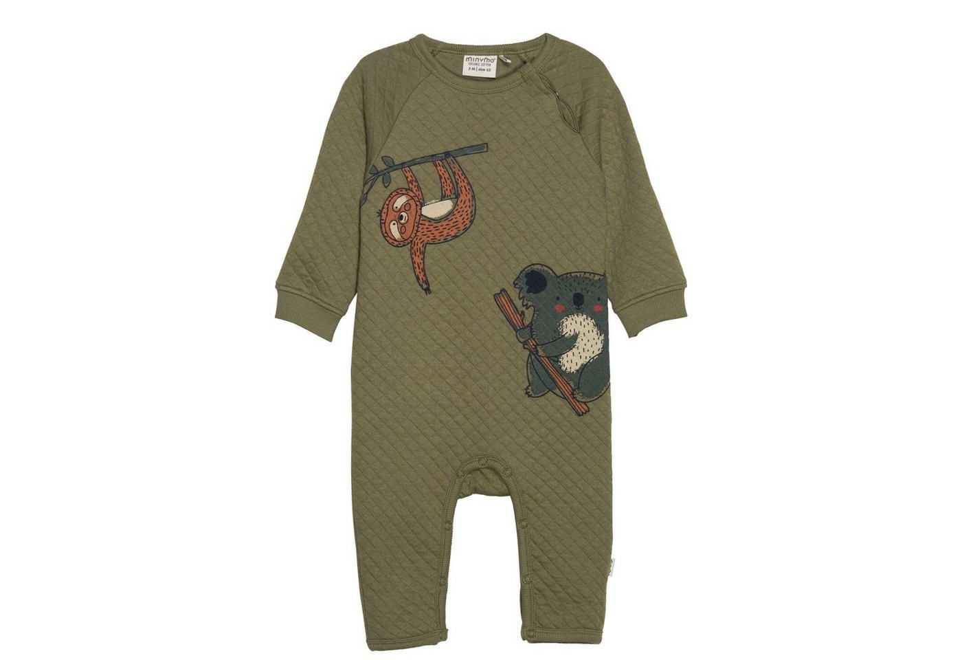 Minymo Jumpsuit Suit LS Jacquard Minymo Aloe 86 Overall von Minymo