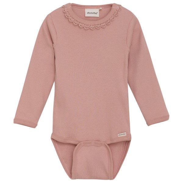 Minymo - Kid's Body L/S Rib - Alltagsunterwäsche Gr 92 rosa von Minymo