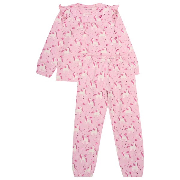 Minymo - Kid's Pyjamas L/S Set AOP - Schlafanzug Gr 116 rosa von Minymo