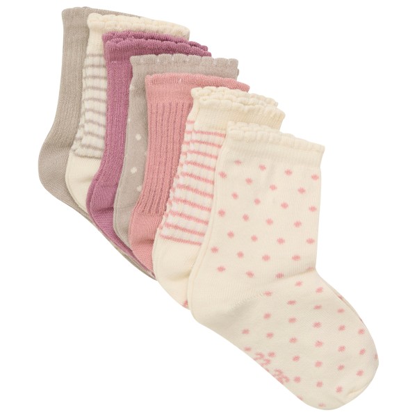 Minymo - Kid's Socks with Pattern 7-Pack - Multifunktionssocken Gr 19-22 beige von Minymo