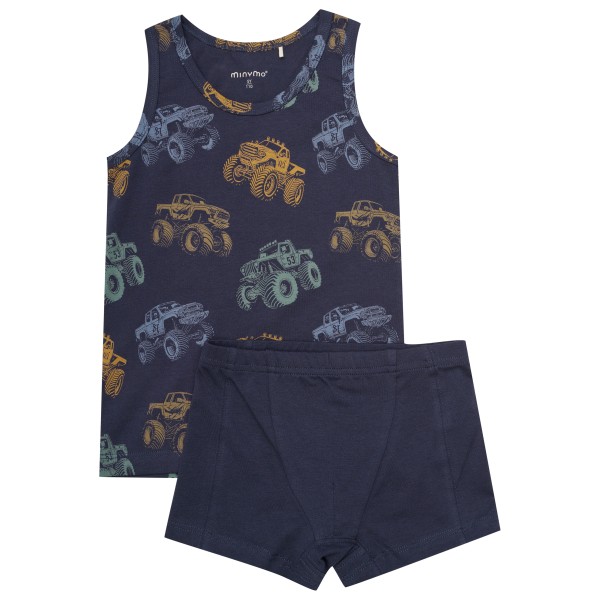 Minymo - Kid's Underwear Set AOP Boys - Alltagsunterwäsche Gr 134 blau von Minymo