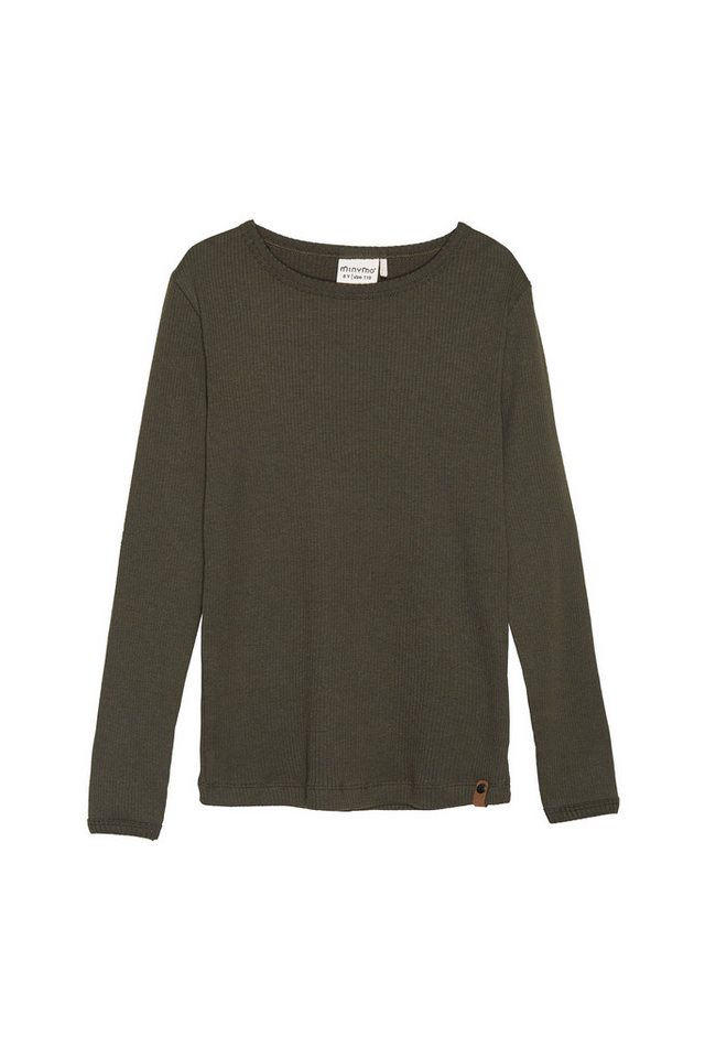Minymo Langarmshirt MIT-shirt LS Rib - 133232 Langarmshirt mit Strick-Optik von Minymo