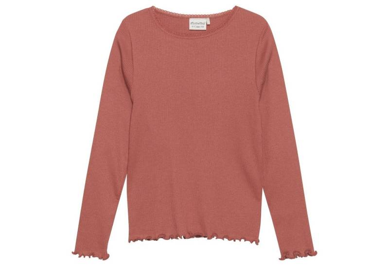 Minymo Longpullover Minymo Rib Langarmshirt Chutney 122 mit Trägern von Minymo