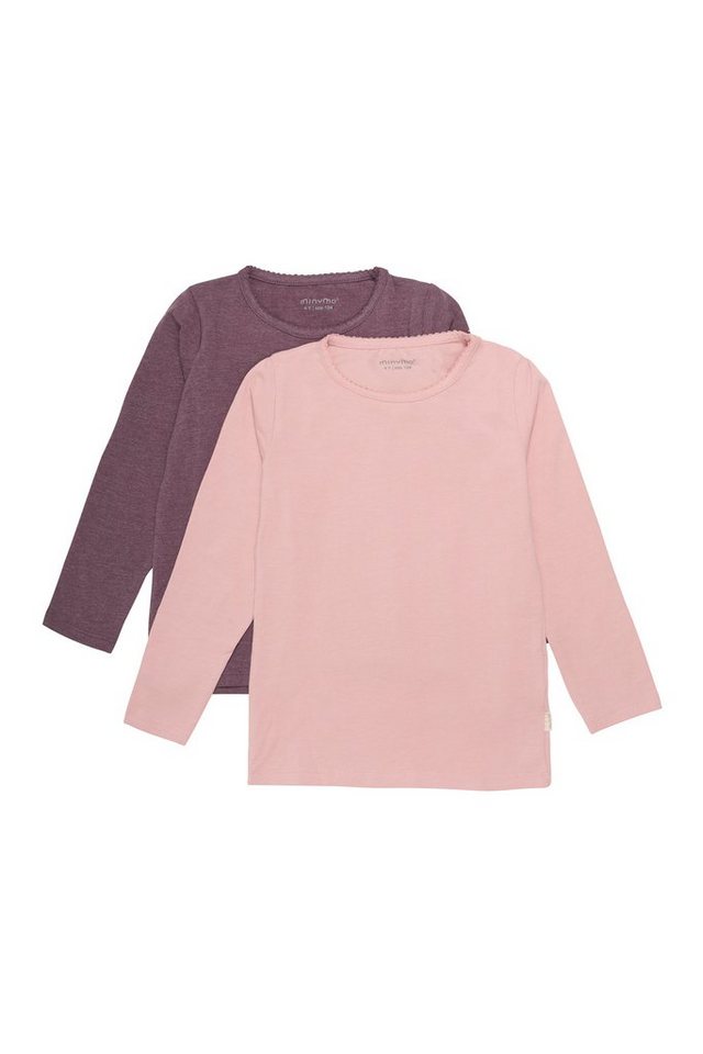 Minymo Longsleeve MINYMO - MIBasic 35 T-shirt LS (2-pack) - 3935 Langarmshirt 2er-Pack Basic & Print von Minymo