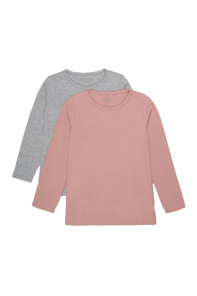 Minymo Longsleeve MINYMO - MIBasic 35 T-shirt LS (2-pack) - 3935 Langarmshirt 2er-Pack Basic & Print von Minymo