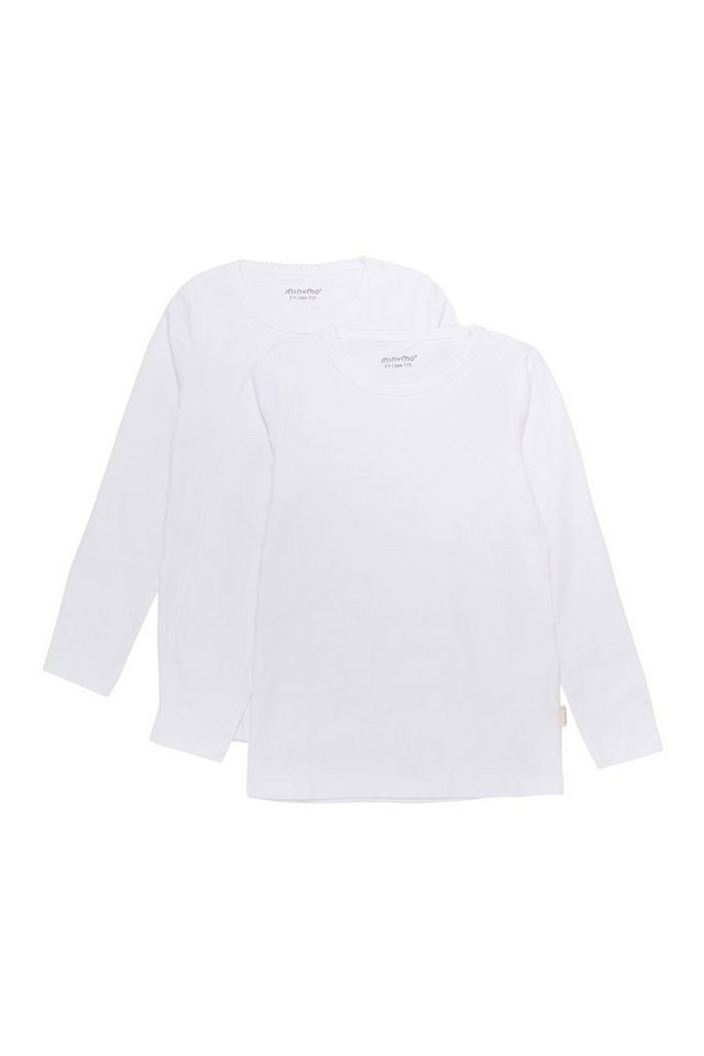 Minymo Longsleeve MINYMO - MIBasic 35 T-shirt LS (2-pack) - 3935 Langarmshirt 2er-Pack Basic & Print von Minymo