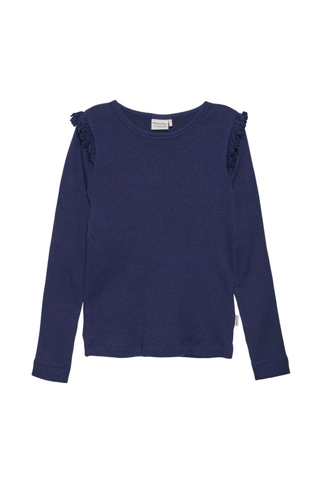 Minymo Longsleeve MIT-Shirt LS Rib 6174 Langarmshirt mit Rüschen von Minymo