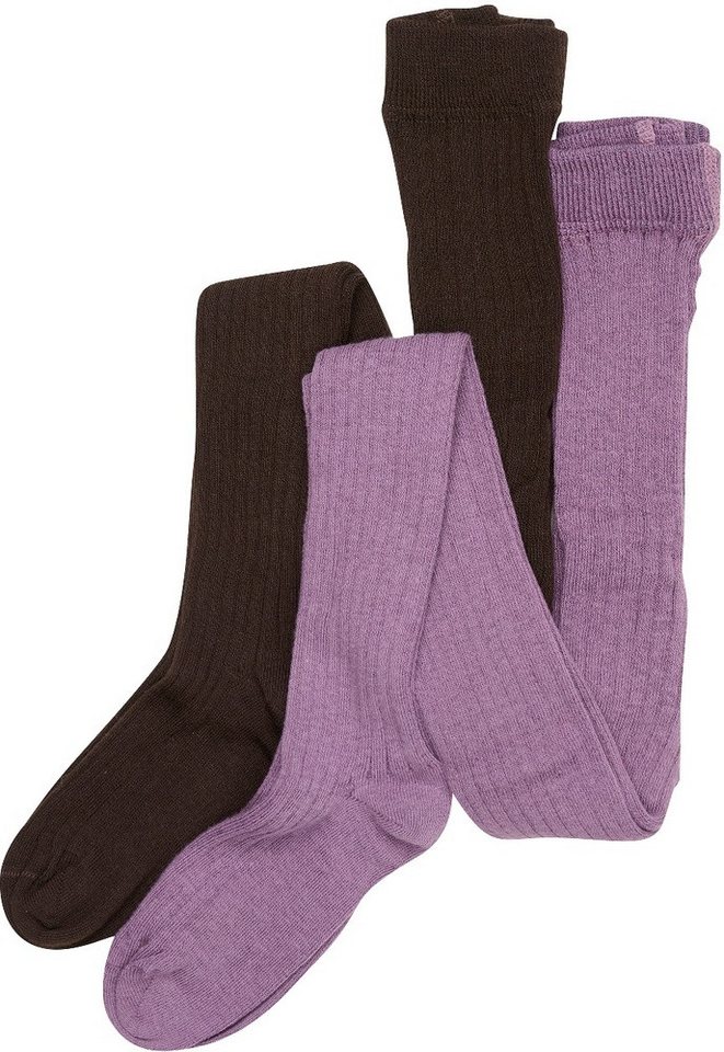 Minymo Strickstrumpfhose Stocking-solid rib 2-pack von Minymo