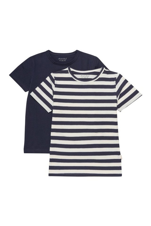 Minymo T-Shirt MIBasic 32 Basic 32 -T-shirt SS (2-pack) mit Rundhalsausschnitt von Minymo