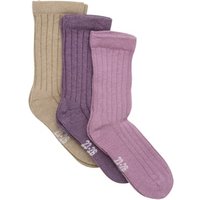 Minymo Wollsocken 3er Pack Orchid Haze von Minymo