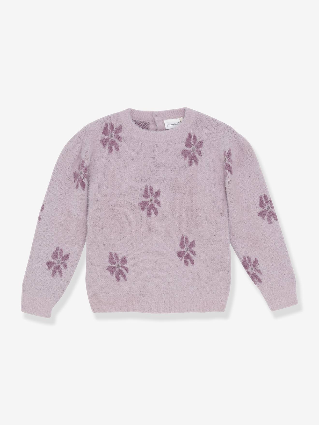 Strickpullover Blumenprint Mädchen MINYMO pudrig von Minymo