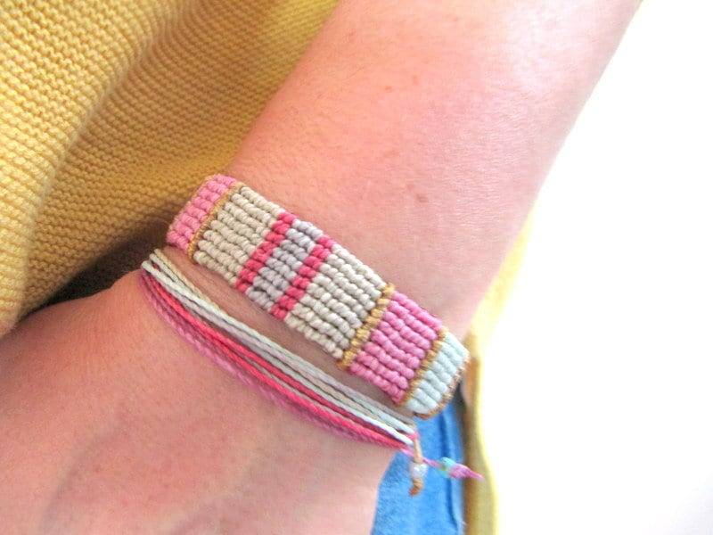 2 X Set Makramee Armband, Knoten Hippie Boho Schmuck, Makramee Frauen Unisex Geschenk von MioBolife