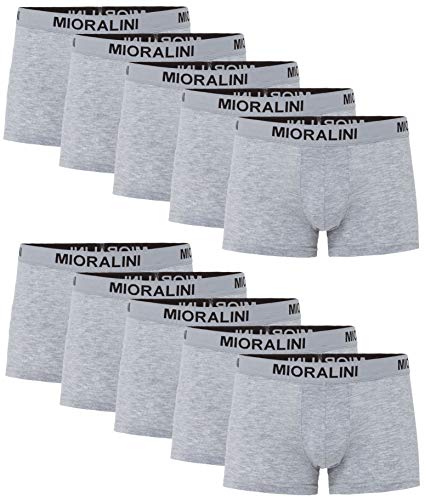 10 Herren Elastan -Baumwoll Boxershort, Modell: 10 Stück HG02, Größe: L von MioRalini