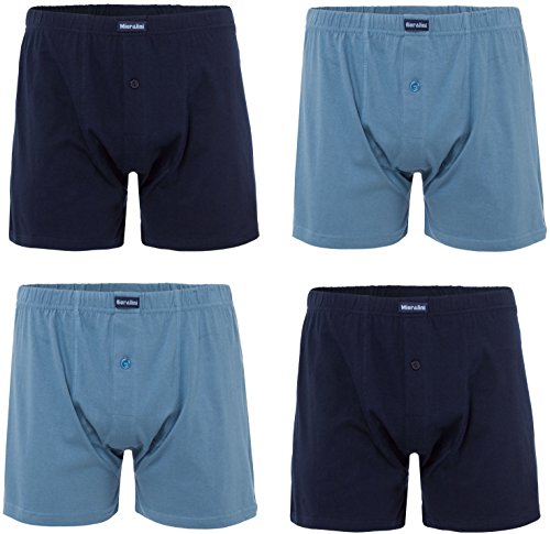 MioRalini 4 Boxershort Herren mit weitem Bein, Artikel: mit Eingriff 04, Stahlgrau-blau, 4XL-10 von MioRalini