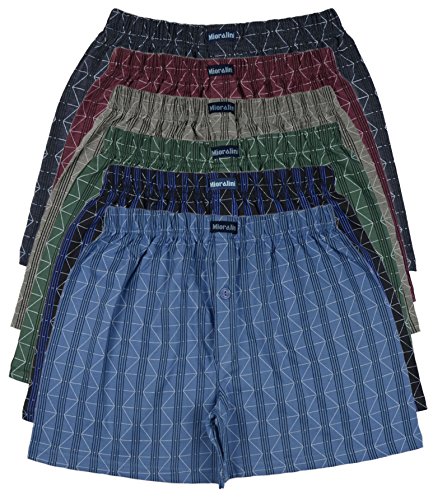 6 bedruckte & weiche 100% Baumwoll Herren Boxershorts Boxer Short in 6 oder 3 modischen Farben im 6er Set verfügbar in S M L XL 2XL 3XL 4XL & 5XL 6XL, Set06, M-5 6 bedruckte & weiche 100% Baumwoll Herren Boxershorts Boxer Short in 6 oder 3 modischen Farben im 6er Set verfügbar in S M L XL 2XL 3XL 4XL & 5XL 6XL, Set06, M-5 von MioRalini