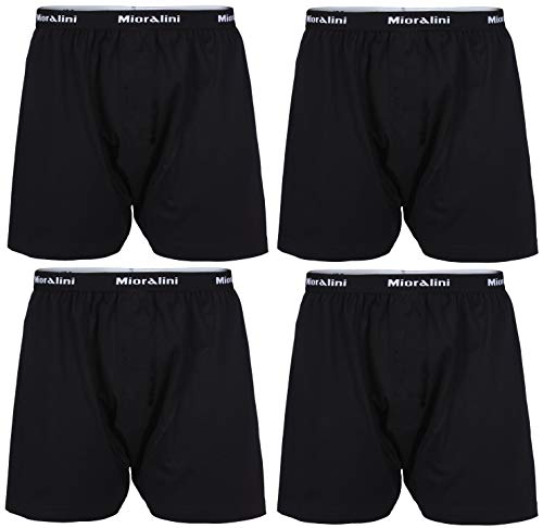 MioRalini 4 Boxershort Herren mit weitem Bein, Artikel: Schwarz-Schwarz ohne Eingriff, Groesse: 4XL von MioRalini