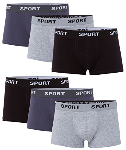 MioRalini 6 Herren Elastan -Baumwoll Boxershort, Modell: 6 STK Sport 01, Größe: L-6 von MioRalini