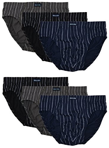 MioRalini 6 Herren Sport Slip ohne Eingriff, Artikel: 6 Stück Set09, Grösse: 3XL-9 von MioRalini