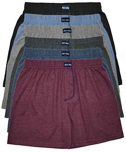 MioRalini TOPANGEBOT Boxershorts farbig weich & locker in neutralen Farben klassischen Unifarben Herren Boxershort, 6 Stück Ohne Eingriff 01, 5XL-11 von MioRalini