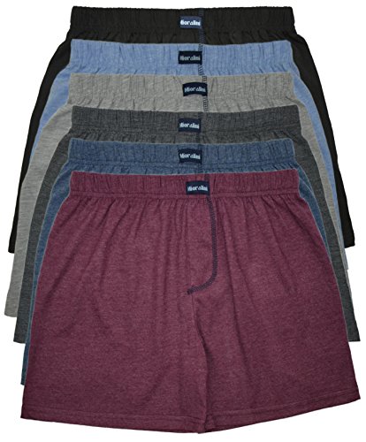 MioRalini TOPANGEBOT Boxershorts farbig weich & locker in neutralen Farben klassischen Unifarben Herren Boxershort, 6 Stück Ohne Eingriff 01, 6XL-12 von MioRalini