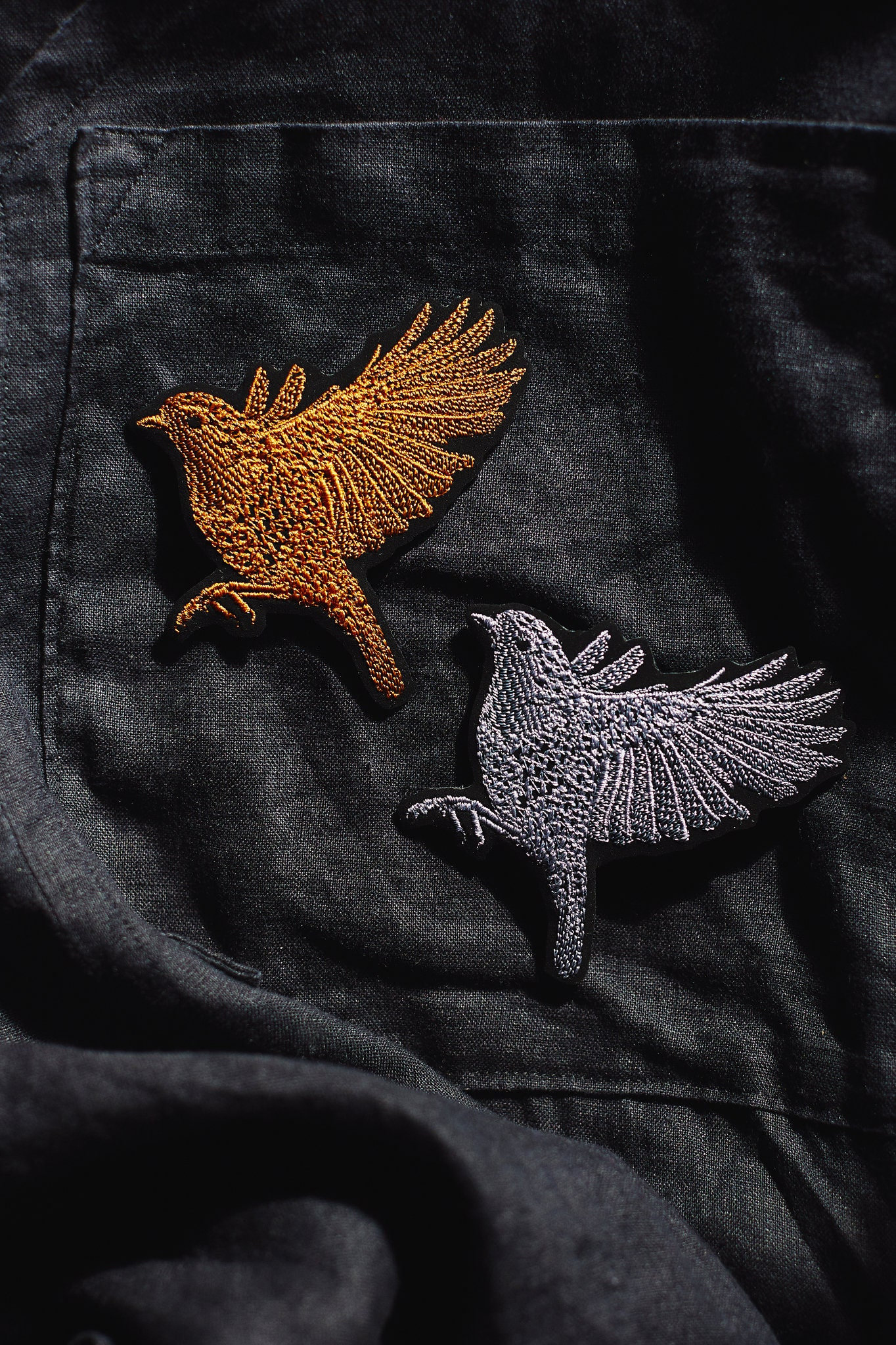 Robin Bird ~ Kleiner Jackenpatch Eisenhalterung Zum Nähen Und Bügeln Anwendung Vogel Patch Stickerei von MioUnico