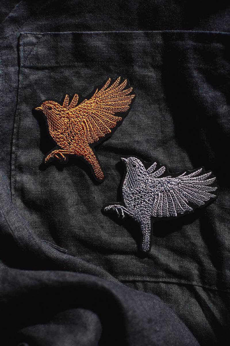 Robin Bird ~ Kleiner Jackenpatch Eisenhalterung Zum Nähen Und Bügeln Anwendung Vogel Patch Stickerei von MioUnico