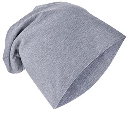 Miobo Kinder Slouch Beanie Mütze,Baumwolle,Unifarbe Grau-43 von Miobo