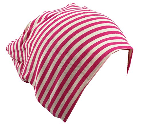 Baby Kinder Jersey Slouch Beanie Long Mütze mit Streifen Unisex Baumwolle KB21-16 von Miobo
