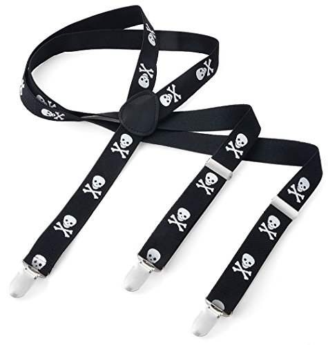 Miobo Long Hosenträger Y Form Style 3er Clips elastisch Schmal Unifarbe und Bunt mit verschiedenen Motiv von Miobo