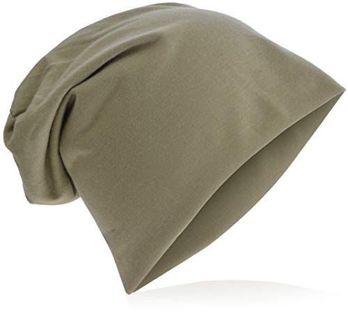 Miobo Slouch Beanie Mütze, Long, Unifarbe, Herren Damen, Sand von Miobo