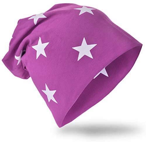 Miobo Jersey Slouch Beanie Long Mütze Unisex Stern Baumwolle Baby Kinder Damen Herren Klein Stern von Miobo