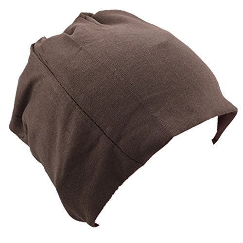 Miobo Kinder Slouch Beanie Mütze,Baumwolle,Unifarbe Graubraun-L von Miobo