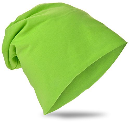 Miobo Kinder Slouch Beanie Mütze,Baumwolle,Unifarbe Grün-48 von Miobo