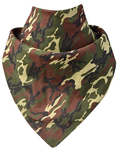 Miobo Bandana, Kopf- & Halstücher, 100% Baumwolle, Einheitsgröße 55x55cm (Tarnung Grün) von Miobo