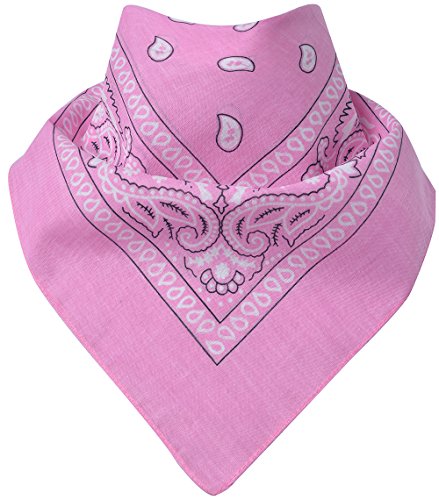 Miobo Bandana-A10, Paisley Rosa, 55x55cm von Miobo