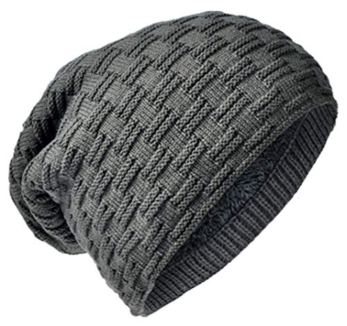 Miobo Beanie mit Innenfutter - warme Feinstrick-Mütze mit Flechtgitter Muster - sehr weich gefütterte Winter-Mütze für Damen & Herren (Flecht-Anthrazit) von Miobo