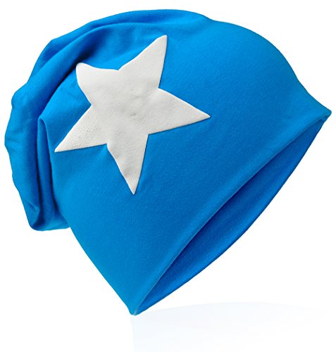 Miobo Jersey Slouch Beanie Long Mütze Unisex Stern Baumwolle Baby Kinder Damen Herren Groß Stern von Miobo