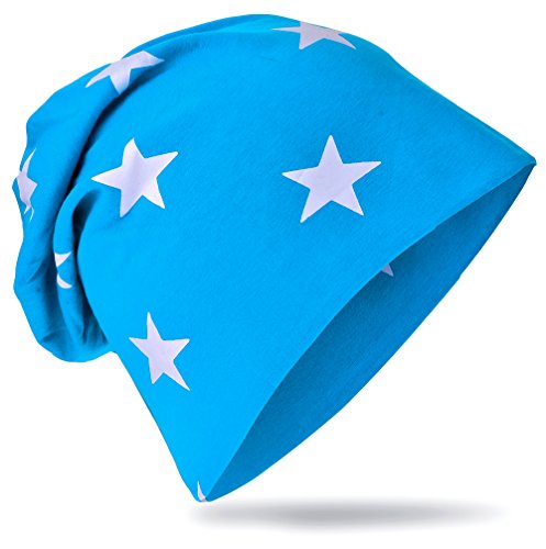 Miobo Jersey Slouch Beanie Long Mütze Unisex Stern Baumwolle Baby Kinder Damen Herren Klein Stern von Miobo