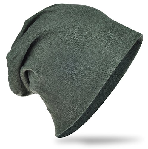 Miobo Jersey Slouch Beanie Unisex Herren Damen Mütze Trend Petrol-L von Miobo